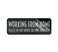 Panneau en plastique acrylique « Working From Home » - Panneau « Do Not Disturb » - Longue durée de vie - Avec ruban adhésif puissant et propre - 25,4 x