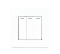 Panneau En Plastique PC Style Simple, Interrupteur À Bouton-poussoir Gris Pour 1, 2, 3 Ou 4 Modules (1/2 Voie), 10 A, 250 V(White 3 Gang,2 Way)