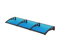 Panneau en Polycarbonate avec Support en Aluminium, Pare-Pluie Extérieur | Facile à installer, protection contre la pluie et la neige, forte capacité de charge, for porche(80x180cm/32x71in)
