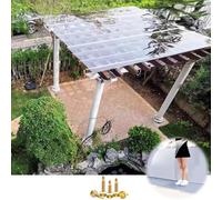 Panneau en polycarbonate transparent pour protection UV, auvent extérieur résistant à la pluie, toit de serre, abri de jardin, abri de voiture, facile à couper, 1 m x 9 m, durable et polyvalent