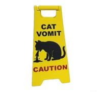 Panneau en résine pour les amateurs de chats et les fans d'humour avec contour noir audacieux pour chat comme marqueur de sol décoratif pour une utilisation en intérieur (A)