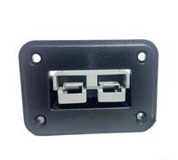 Panneau encastrable pour connecteurs Anderson 120 A, plaque de montage encastrée en PC ignifuge, support encastré peu encombrant pour camping-cars, bateaux, camions et bus, noir/gris (2 pièces)