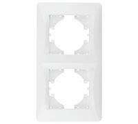 Panneau encastré blanc, 2 éléments verticaux, cadre moderne, idéal pour l'éclairage intérieur et les zones de travail.