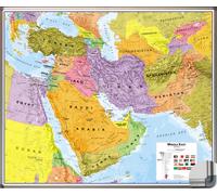 Panneau épinglable (en anglais) - Moyen Orient politique - 120 x 100 cm | Maps International