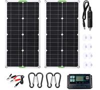 Panneau et solaire Kit de démarrage 500 W 12 V Module PV monocristallin Haute efficacité pour Bateau, Caravane, Camping, alimenté par 2 x 250 W avec contrôleur 10 A