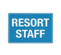 Panneau extérieur pour personnel de villégiature - En aluminium antirouille - 30,5 x 20,3 cm - Pour maison, entreprise, allée