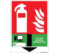 Panneau Extincteur PVC Forex 3 mm 150 x 200 mm - Signalétique Incendie - Plaque Rigide d’Identification et d’Emplacement - Plusieurs Modèles