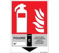Panneau Extincteur PVC Forex 3 mm 150 x 200 mm - Signalétique Incendie - Plaque Rigide d’Identification et d’Emplacement - Plusieurs Modèles