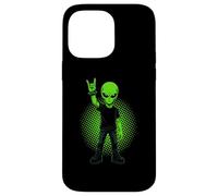 Panneau Extraterrestre Tête De Métal Cornes De Diable Coque pour iPhone 14 Pro Max