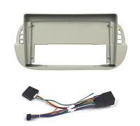 Panneau Façade D'autoradio Kit De Cadre De Tableau De Bord pour Autoradio Support De Console Centrale Plaque Frontale pour Fiat 500 2007-2015(Gray Cable canbus)