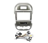 Panneau Façade D'autoradio Kit D'installation Double DIN Accessoires Façade D'autoradio Lecteur DVD Android Cadre pour Tableau Bord pour Ford pour Ranger F250 2011-2015(Silver Full Set)