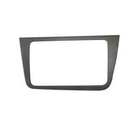 Panneau Façade D'autoradio Stéréo Double 2 DIN Montage sur Tableau Bord Garniture Cadre Couvercle pour Seat pour Altea pour Toledo Conduite À Gauche POMPOMPUR(Argent)