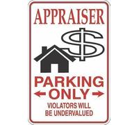 Panneau fantaisie en métal avec inscription « Appraiser Parking Only » - Décoration intérieure ou extérieure - 20,3 x 30,5 cm