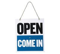 Panneau Fermé Pour Entreprises Ornement Bienvenue Double Face avec Horloge,Enseigne De La Porte Entreprise Bureau Boutique Restaurant Parking Hôtel Café