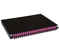 Panneau Fibre Optique 19" avec 24 adaptateurs SC Duplex Om4 Profondeur 250 mm Noir