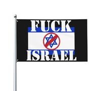 Panneau « Fuck Israel » 4x6, bannière drapeau palestinien gratuit, tapisserie anti-Israël pour décoration de jardin ou de chambre, sans mât