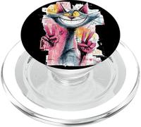 Panneau Graphique Humoristique avec Motif Chat Double Paix Graffiti Pop PopSockets PopGrip pour MagSafe