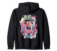 Panneau Graphique Robot Double Peace Graffiti Pop Character Sweat à Capuche