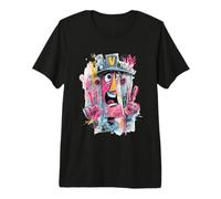 Panneau Graphique Robot Double Peace Graffiti Pop Character T-Shirt Haut de Gamme
