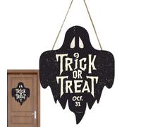 Panneau Halloween Pour Porte Décoration Maison Hantée en Forme de Fantôme
