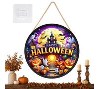 Panneau Halloween Pour Porte décorations de fête lumineuses et articles de | Ornement Halloween pour porche pour le jardin, l'extérieur, la fenêtre, la cour, la maison et