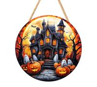 Panneau Halloween pour Porte D'Entrée Ornement 2D Rond Fantôme De Capitaine