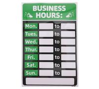 Panneau Horaire Autocollant Inscriptible PVC pour Vitrine et Mur Lisse | Résistant aux Intempéries, Adhésif Solide, Affichage Simple pour Gérants de Magasins, Franchises, Clubs et Banques