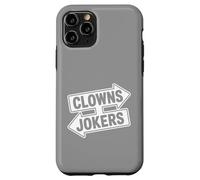 Panneau Humoristique avec flèche Clowns Or Jokers Coque pour iPhone 11 Pro