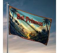 Panneau humoristique en bois avec inscription « Bat-Princess » - Porte de la vallée ornementale - Décoration de maison ou de bureau (60 x 90 cm)