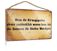 Panneau humoristique en bois avec inscription « When The Wise Become Foolish, The Fools Become Wise Wooded » - Décoration de chambre de garçons et d'adolescents (15 x 28 cm)