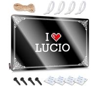 Panneau humoristique moderne pour décoration de chambre de beauté Essentials I Love Lucio - Décoration murale vintage pour grotte (20 x 30 cm)