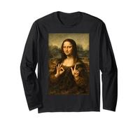 Panneau Humoristique Mona Lisa OK Peace Art Parodie Masterpiece Manche Longue