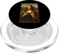Panneau Humoristique Mona Lisa OK Peace Art Parodie Masterpiece PopSockets PopGrip pour MagSafe