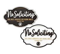 Panneau humoristique multifonction « Not Soliciting » pour espace public - Finition résistante aux intempéries - Montage facile - Décoration accrocheuse