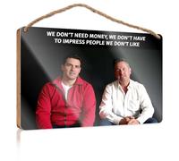 Panneau humoristique pour cuisine avec inscription « We Don'T Need Money, We Don'T Have To Impress People We Don'T Like Wooded » (15 x 28 cm)