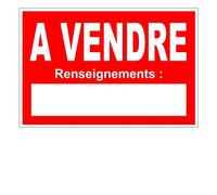 Panneau Immobilier A Vendre - Panneau A Vendre maison - Pancarte A Vendre - Panneau Vente Immobiliere 300 x 200 mm - Fourni avec 4 Trous (AV2-30x20RB)