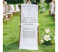 Panneau « in Memory » pour siège réservé de chaise - Panneau « Save A Seat for Someone Heaven Loving with Love from Heaven » - Décoration de siège réservée - 33 x 127 cm