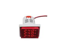 Panneau indicateur numérique LED Hertz, tension actuelle, carré, trou de compteur 22mm avec voltmètre 0-100ACT, ammètre de fréquence(YELLOW)