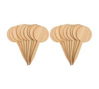 Panneau Indicateur pour Plantes en Bambou, Tige T Épaisse | Double Face, Pointe Biseautée, Surface Lisse, pour Semis, Pots D’herbes, Rebords