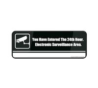 Panneau informatif en plastique acrylique avec inscription « You Have Entered The 24Th Hour » - Décoration de chambre, intérieur et extérieur - Pour la maison, le bureau, le travail - 22,9 x 7,6 cm