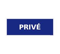 Panneau Information "PRIVÉ". Signalisation Information. Panneau horizontal. Autocollant, PVC ou Alu au choix - 350 x 125 mm - Plastique PVC 1,5 mm - Plastique PVC 1,5 mm -
