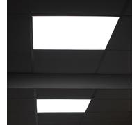 Panneau Intégré Plafonnier Couloir Blanc LED Bureau Aluminium Plat 2er Set