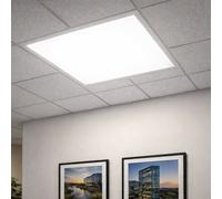 Plafonnier plafonnier de bureau encastré panneau LED carré, lampe lumière du jour panneau de plafond apparent blanc, LED 36W 3960lm 6500K, LxlxH 59,5x59,x5x3 cm