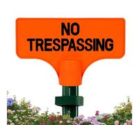 Panneau Interdiction De Pénétrer,Orange Incassable Réutilisable - Panneau Propriété Privée Pour T-Post | Pour Cour Garage Jardin Ferme Entrepôt Site de Construction