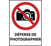 Panneau - Interdiction de photographier - P029 - ISO 7010 - PVC dos adhésif - A3