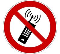 Panneau Interdiction - Ne pas activer téléphone - P013 - ISO 7010 PVC 2 mm 315 mm