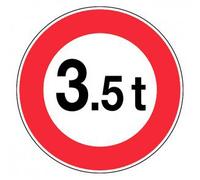 Panneau Interdit aux 3,5 T - Rigide Ø300mm - 4063492