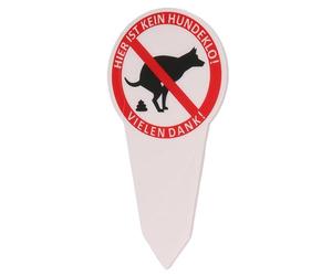 Panneau Interdit aux Chiens en PVC avec Piquet pour Jardin