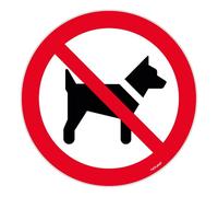 Panneau Interdit aux chiens - Rigide Ø300mm - 4061528