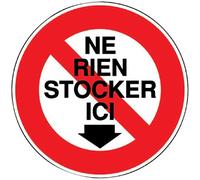 Panneau Interdit de stocker ici - Rigide Ø300mm - 4061504